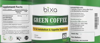 Bixa Botanical Green Coffee - supplement