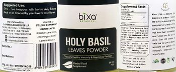 Bixa Botanical Holy Basil Leaves Powder - herbal food supplement