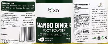 Bixa Botanical Mango Ginger Root Powder - herbal food supplement