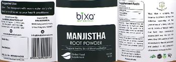 Bixa Botanical Manjistha Root Powder - herbal food supplement