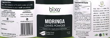 Bixa Botanical Moringa Leaves Powder - herbal food supplement