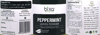 Bixa Botanical Peppermint Leaves Powder - herbal food supplement