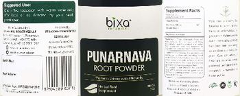 Bixa Botanical Punarnava Root Powder - herbal food supplement