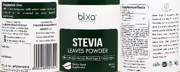 Bixa Botanical Stevia Leaves Powder - herbal food supplement