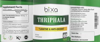 Bixa Botanical Thriphala - supplement