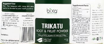 Bixa Botanical Trikatu Root & Fruit Powder - herbal food supplement