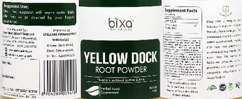 Bixa Botanical Yellow Dock Root Powder - herbal food supplement