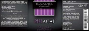 Black Label Supplements Deep Purple Acai - supplement