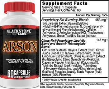 Blackstone Labs Arson - supplement