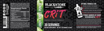 Blackstone Labs CRIT Candy Apple Punch - supplement