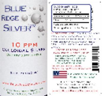 Blue Ridge Silver Colloidal Silver 10 PPM - supplement