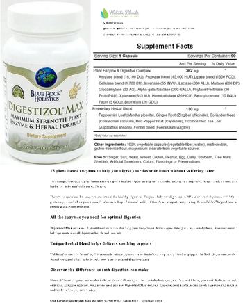 Blue Rock Holistics Digestizol Max - supplement