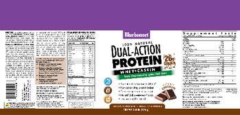 Bluebonnet 100% Natural Dual-Action Protein Natural Chocolate - supplement