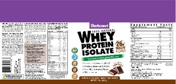 Bluebonnet 100% Natural Whey Protein Isolate Natural Chocolate - supplement