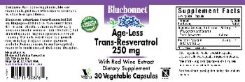 Bluebonnet Age-Less Trans-Resveratrol 250 mg - supplement