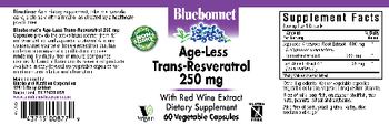 Bluebonnet Age-Less Trans-Resveratrol 250 mg - supplement