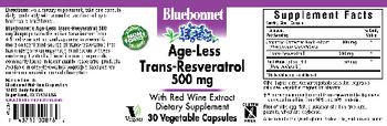 Bluebonnet Age-Less Trans-Resveratrol 500 mg - supplement