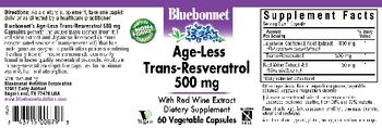 Bluebonnet Age-Less Trans-Resveratrol 500 mg - supplement