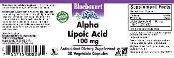 Bluebonnet Alpha Lipoic Acid 100 mg - antioxidant supplement