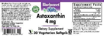 Bluebonnet Astaxanthin 4 mg - supplement