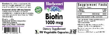 Bluebonnet Biotin 1000 mcg - supplement