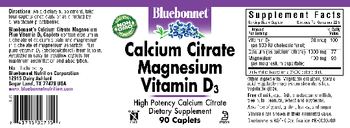 Bluebonnet Calcium Citrate Magnesium Vitamin D3 - supplement