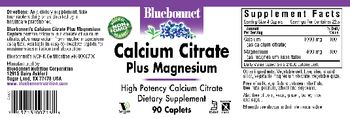 Bluebonnet Calcium Citrate Plus Magnesium - supplement