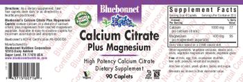 Bluebonnet Calcium Citrate plus Magnesium - supplement