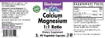 Bluebonnet Calcium Magnesium 1:1 Ratio - supplement