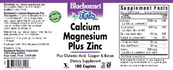 Bluebonnet Calcium Magnesium Plus Zinc - supplement