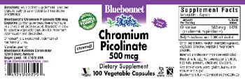 Bluebonnet Chromium Picolinate 500 mcg - supplement