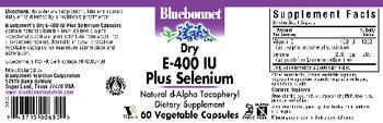 Bluebonnet Dry E-400 IU Plus Selenium - supplement