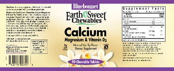 Bluebonnet EarthSweet Chewables Calcium Magnesium & Vitamin D3 Natural Vanilla Flavor - supplement