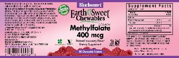 Bluebonnet EarthSweet Chewables CellularActive Methylfolate 400 mcg Natural Raspberry Flavor - supplement