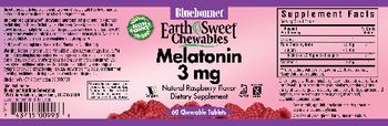 Bluebonnet EarthSweet Chewables Melatonin 3 mg Natural Raspberry Flavor - supplement