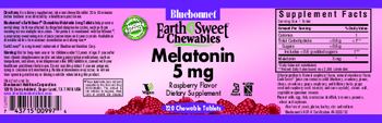 Bluebonnet EarthSweet Chewables Melatonin 5 mg Raspberry Flavor - supplement