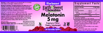 Bluebonnet EarthSweet Chewables Melatonin 5 mg Raspberry Flavor - supplement