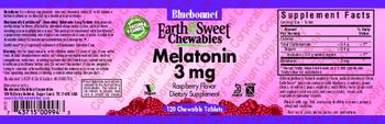 Bluebonnet EarthSweet Chewables Melotonin 3 mg Raspberry Flavor - supplement