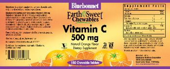 Bluebonnet EarthSweet Chewables Vitamin C 500 mg Natural Orange Flavor - supplement