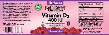 Bluebonnet EarthSweet Chewables Vitamin D3 400 IU Natural Raspberry Flavor - supplement