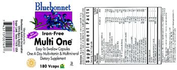 Bluebonnet Iron-Free Multi One - supplement