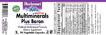 Bluebonnet Iron-Free Multminerals Plus Boron - supplement