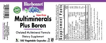 Bluebonnet Iron-Free Multminerals Plus Boron - supplement