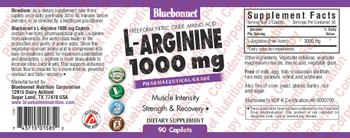 Bluebonnet L-Arginine 1000 mg - supplement