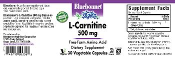 Bluebonnet L-Carnitine 500 mg - supplement