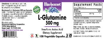 Bluebonnet L-Glutamine 500 mg - supplement