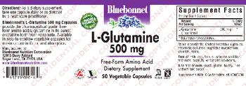 Bluebonnet L-Glutamine 500 mg - supplement
