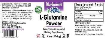 Bluebonnet L-Glutamine Powder - supplement