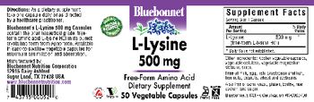 Bluebonnet L-Lysine 500 mg - supplement
