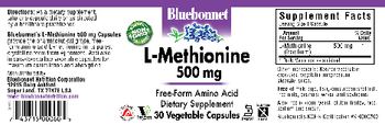 Bluebonnet L-Methionine 500 mg - supplement